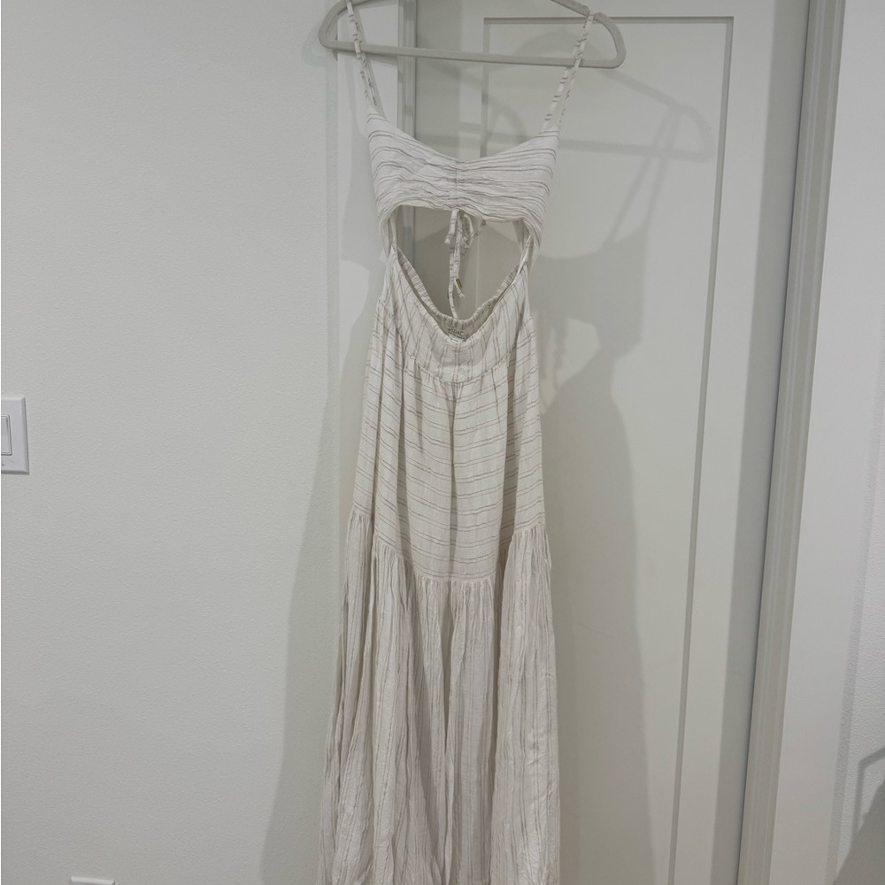 L*Space Striped Backless Cream Dress